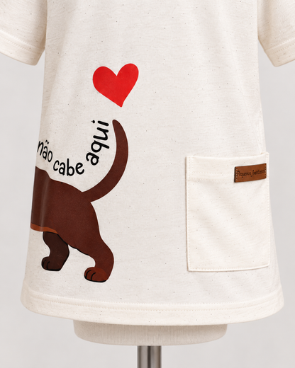 Camiseta Infantil Pet com Bolso Frontal | Lili Picolé