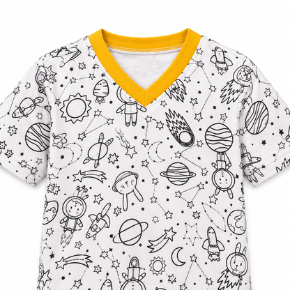 Pijama Infantil Pinta & Lava para Colorir | Lili Picolé