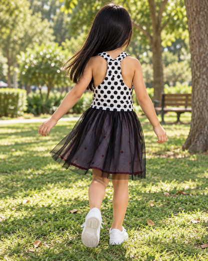 Vestido Dupla Face Tule e Morango | Lili Picolé