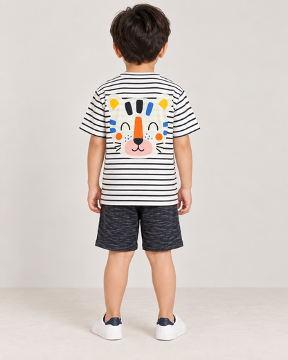 Conjunto Infantil Gatigre Branco e Preto | Lili Picolé