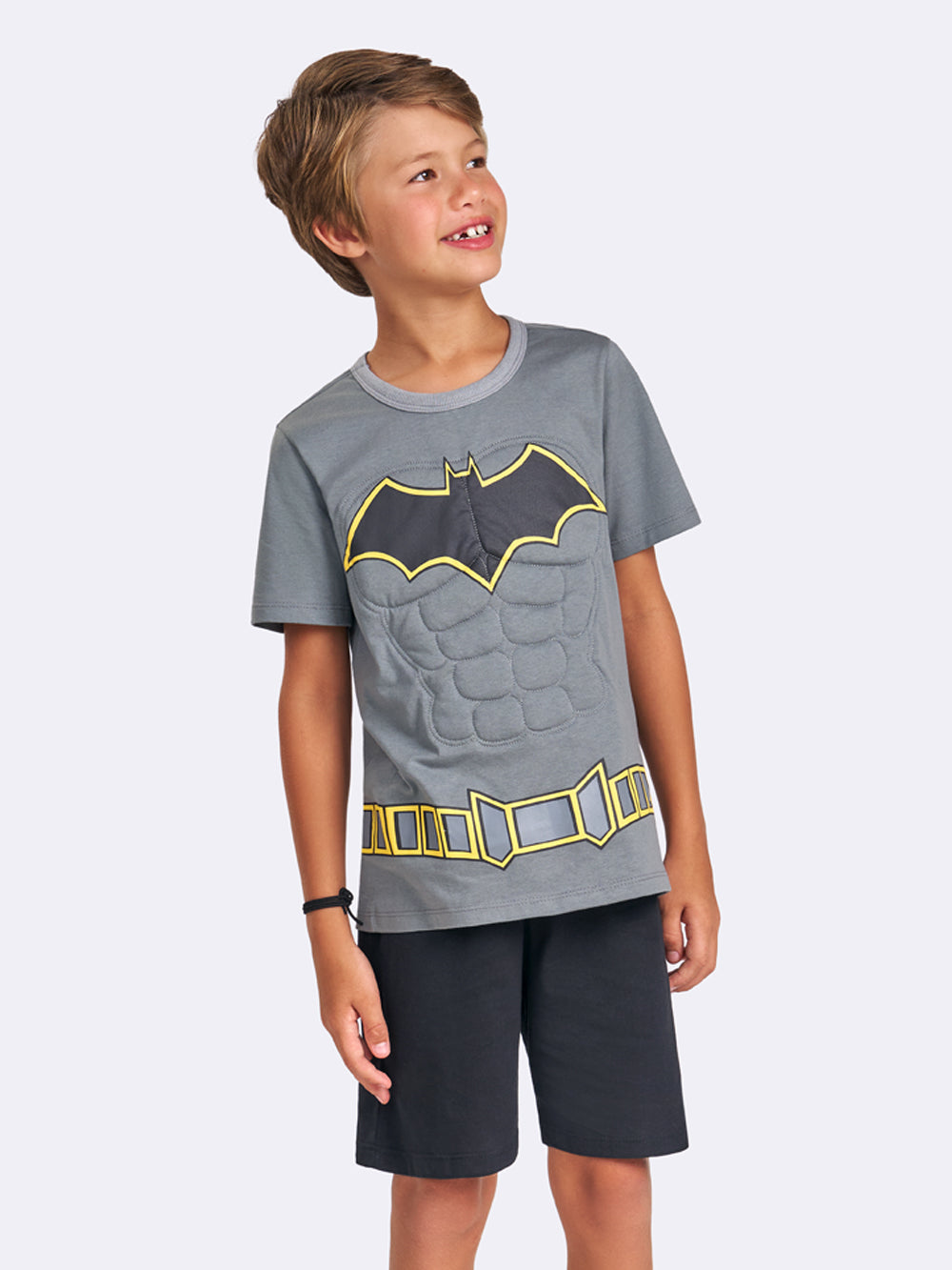Pijama Infantil Batman Algodão Manga Curta | Lili Picolé