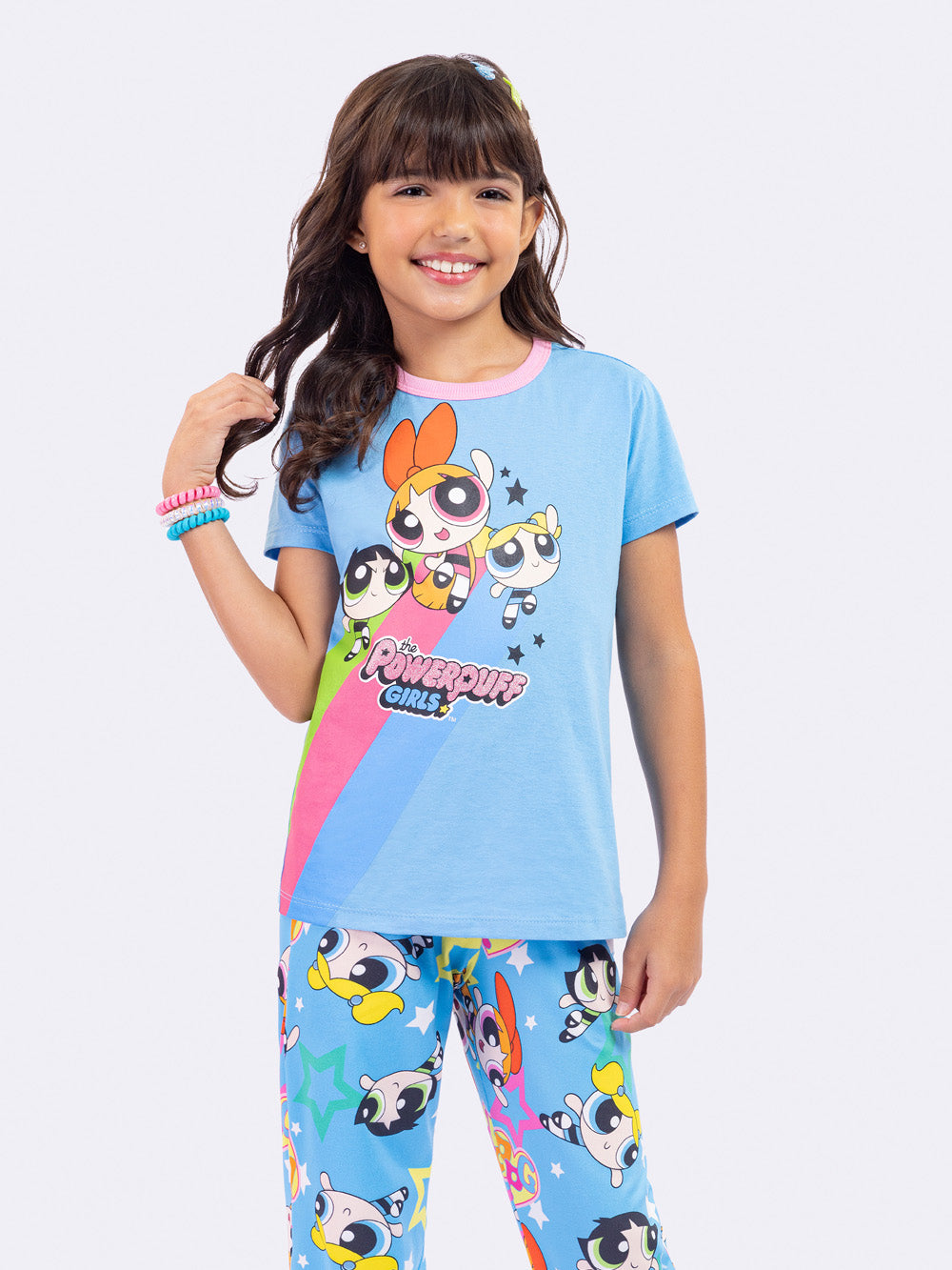 Pijama Infantil Meninas Superpoderosas Azul | Lili Picolé