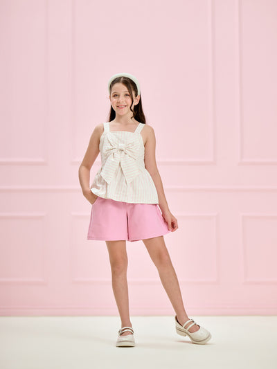 Conjunto Infantil Rosa Laço Frontal | Lili Picolé