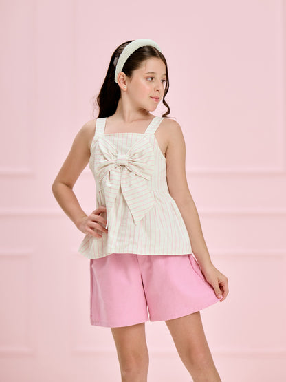 Conjunto Infantil Rosa Laço Frontal | Lili Picolé