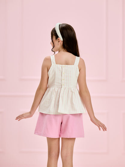 Conjunto Infantil Rosa Laço Frontal | Lili Picolé