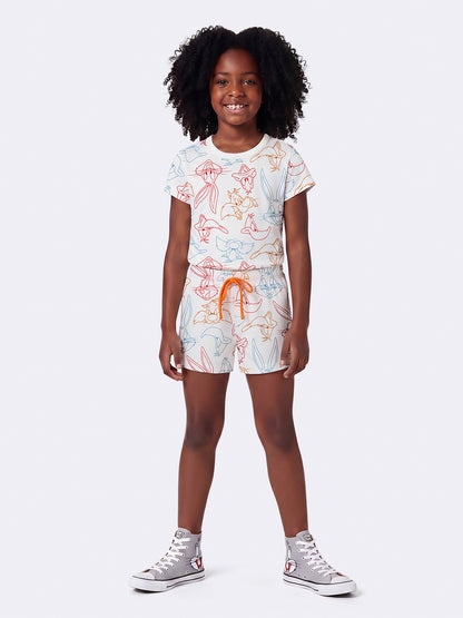 Pijama Infantil Looney Tunes para Colorir, frente
