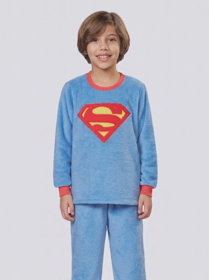 Pijama Fleece Superman Azul | Lili Picolé