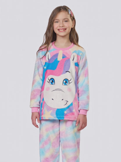 Pijama Fleece Unicórnio Tie-Dye | Lili Picolé